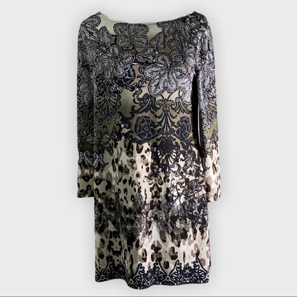 Style & Co long sleeve rhinestone dress M - Picture 2 of 9